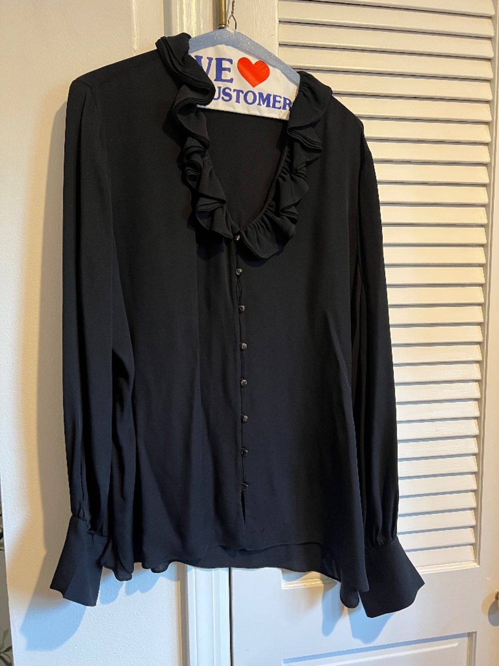 Elie Tahari Black Silk Azra Blouse- Size XL- Worn Once $348 Retail